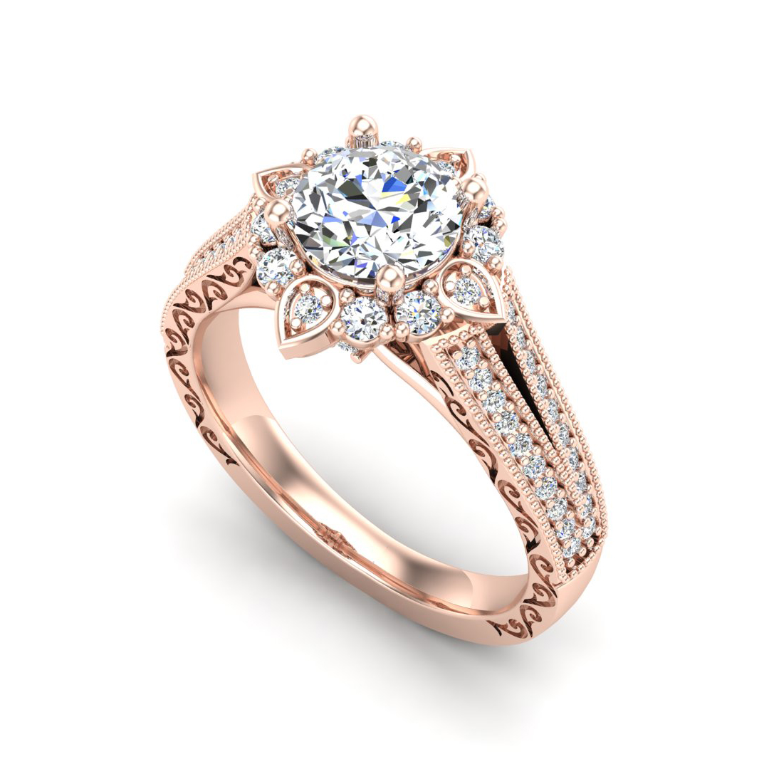 Logan Halo Engagement Ring